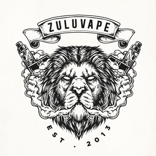 Vapor logo with the title 'Vintage logo concept for vape brand'