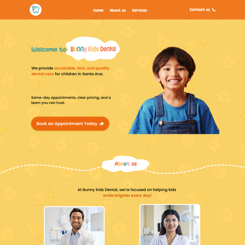 Children's website with the title 'Web design contest entry'