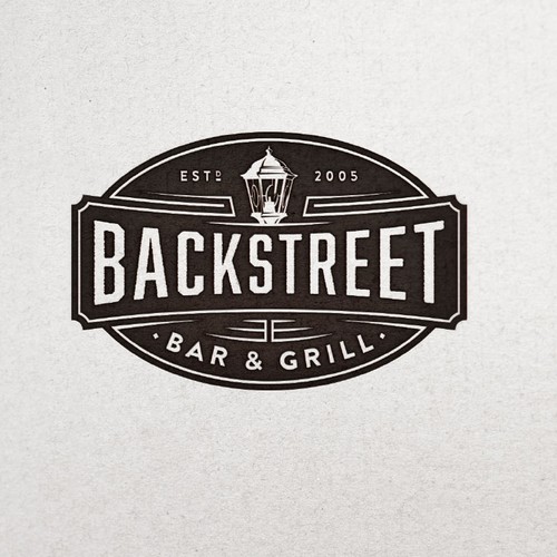 Grill design with the title 'Backstreet Bar & Grill'