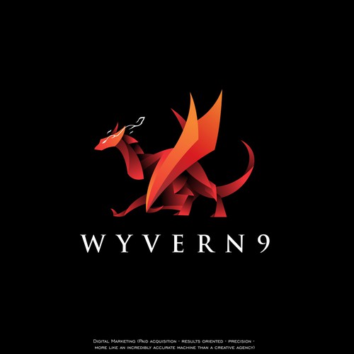 Modern design logo with the title 'wyvern9'