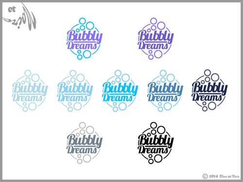 Bubble logo with the title 'Design a logo with simple, fun imagery and font for Bubbly Dreams!'