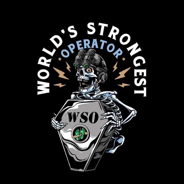 Skeleton design with the title 'WSO'