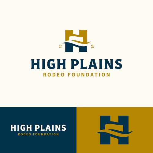 Cowboy logo with the title 'High Plains Rodeo Foundation- Logo/Branding'