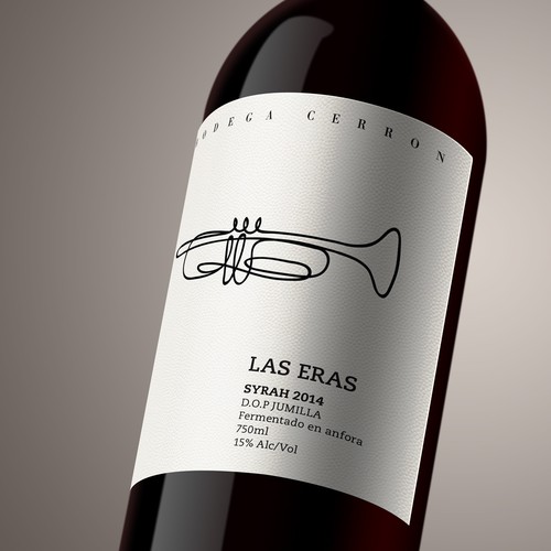 Exclusive label with the title 'Label design for Las Eras Wines'