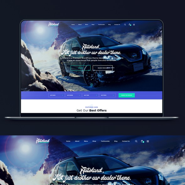 Automotive website with the title 'Car Dealership WordPress Theme'