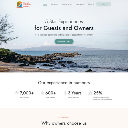 Mortgage website with the title 'Hawaii Property Management Website'