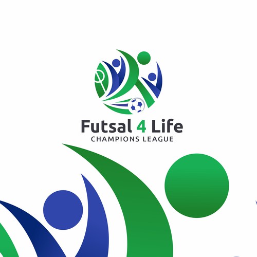 Football logo with the title 'Futsal 4 Life'