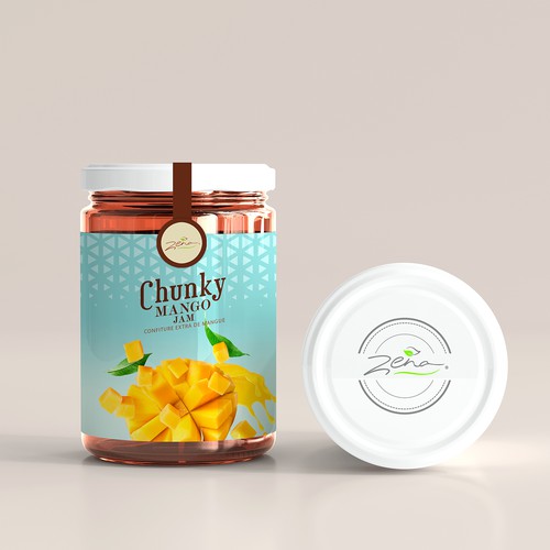 Mango design with the title 'Chunky Mango Jam'