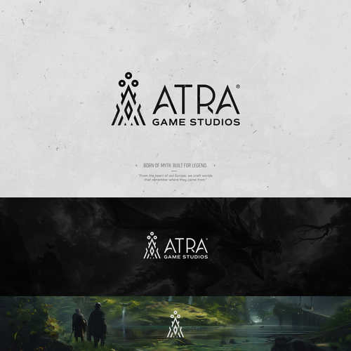 Legend design with the title 'ATRA Game Studios — Logo Design'