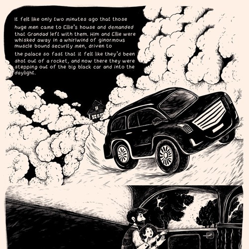 Palace design with the title 'Spread Sample Illustration for children book'