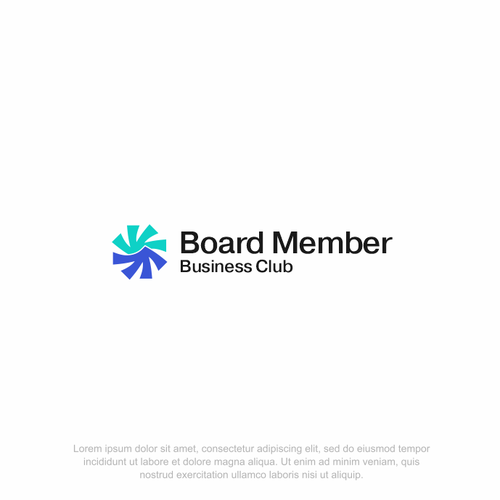 Board design with the title 'Logo for Board member Business Club'