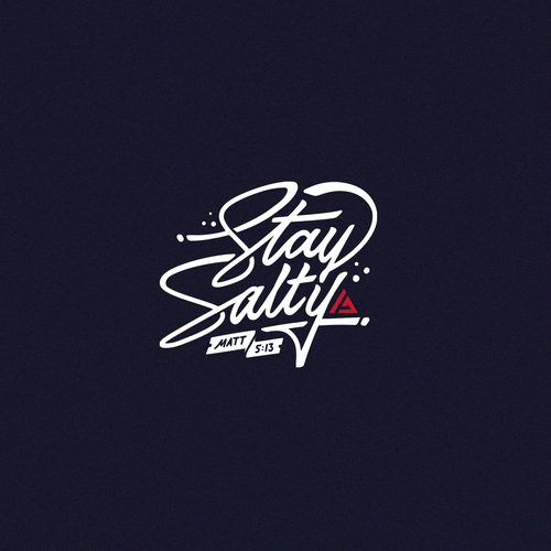Hand-lettered logo with the title 'Stay Salty '