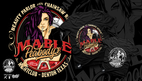 T-shirt with the title 'Mable Peabody's'