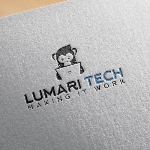 Monkey brand with the title 'Design a fun/clean logo for Tech Company'