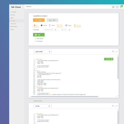 Internet website with the title 'Design Web App Page'