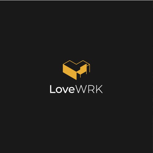 Table logo with the title 'Love work logo design'
