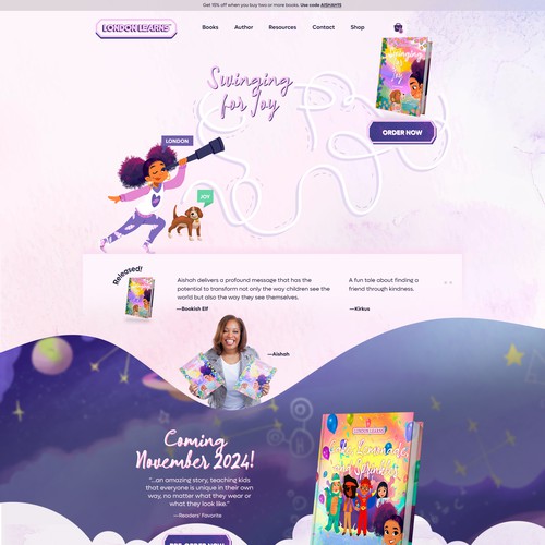 London design with the title 'Website for London Learns - Children's Picture Books'