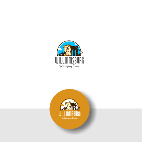 Bridge logo with the title 'Help design a logo for a Vet Clinic in Brooklyn'