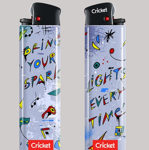 Quote design with the title 'Graffiti style illustration for Cricket Lighter'