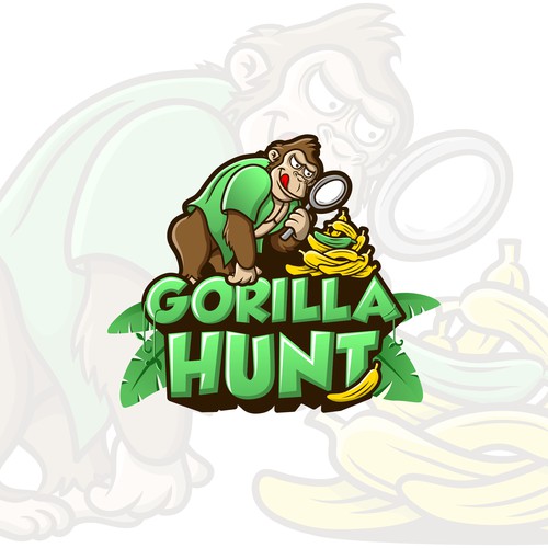 Hunting design with the title 'Logo for Gorilla Hunt'