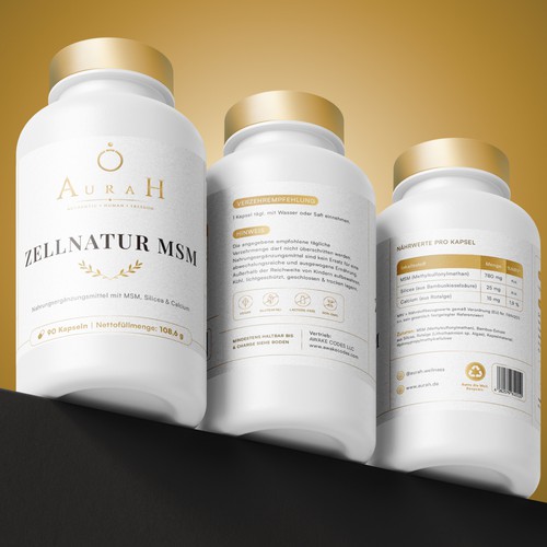 Pharmaceutical packaging with the title 'AURAH'