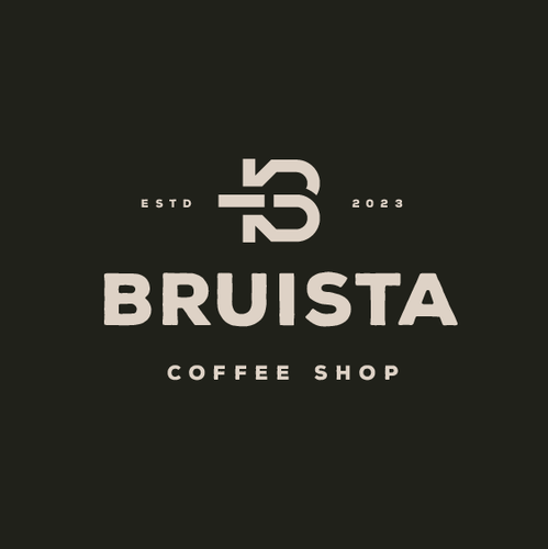 B logo with the title 'Bruista Coffee Shop'