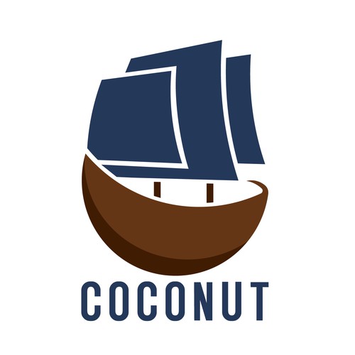 Coco logo with the title 'Logo concept for a maritime restaurant nammed Coconut'