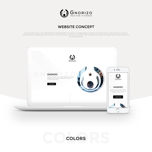 Coaching website with the title 'Gnorizo Web Design Presentation'