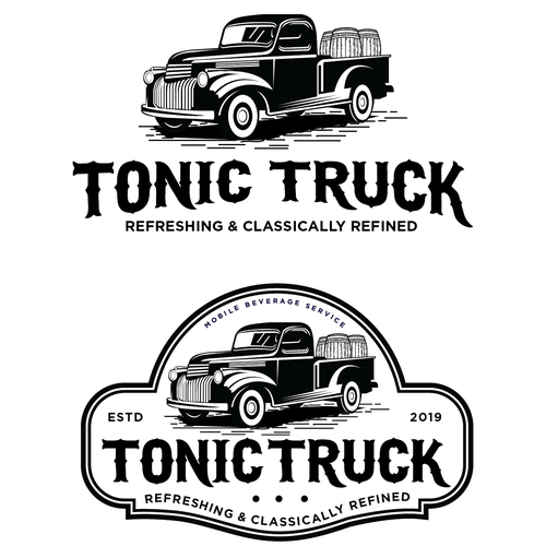 Refined logo with the title 'Design a Classy Upscale Logo for a Mobile Bar Service Truck'