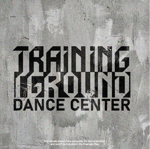 Basketball font logo with the title 'Training Ground Dance Center'