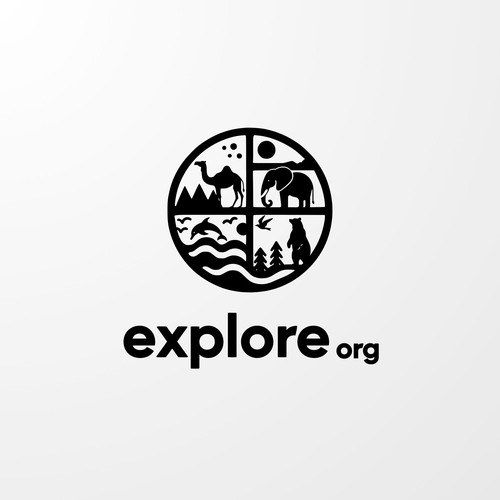 Channel design with the title 'Explore.org logo design'