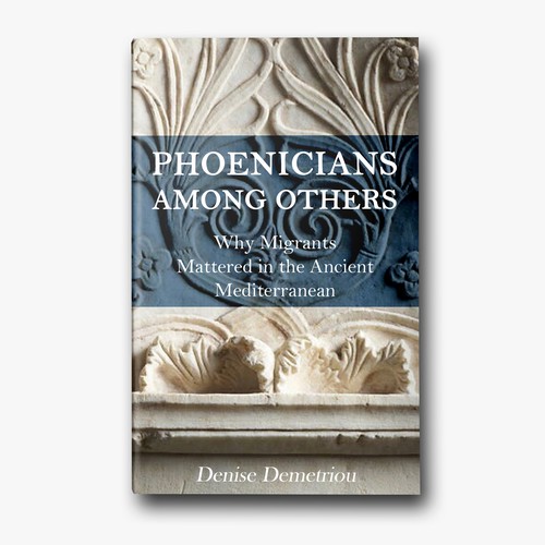 Mediterranean design with the title 'Book cover design on the Phoenicians in the breezy Mediterranean'