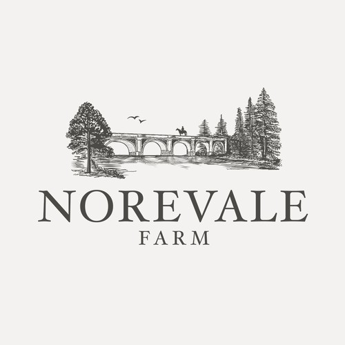 Sketching logo with the title 'Logo for Norevale Farm'