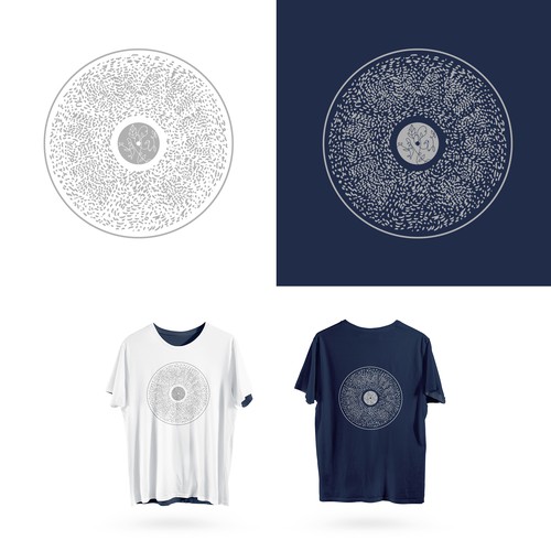 Abstract artwork with the title 'Shirt design with Hidden Message'