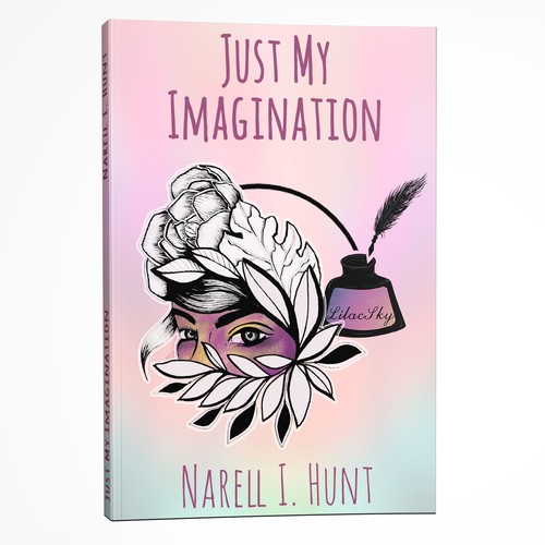 Girly book cover with the title 'Just my Imagination'