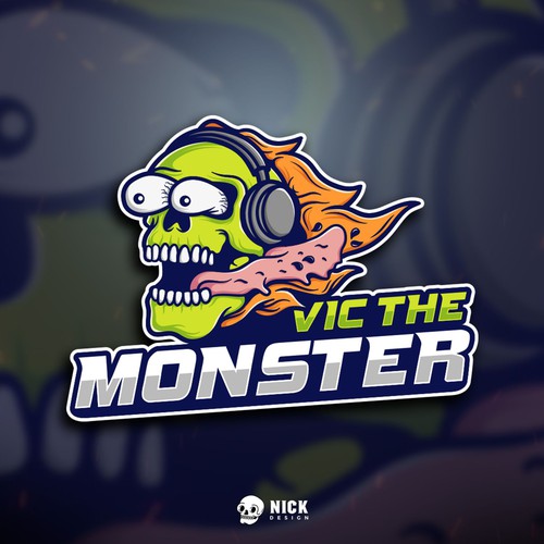 Twitch design with the title 'Skull Monster (Unused Design)'