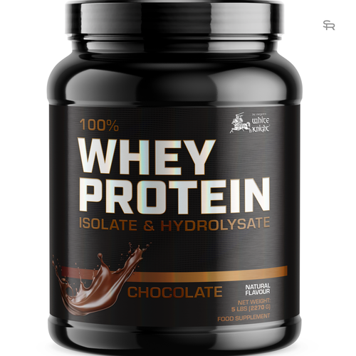 Premium label with the title 'Premium Supplement Label for Whey Protein'