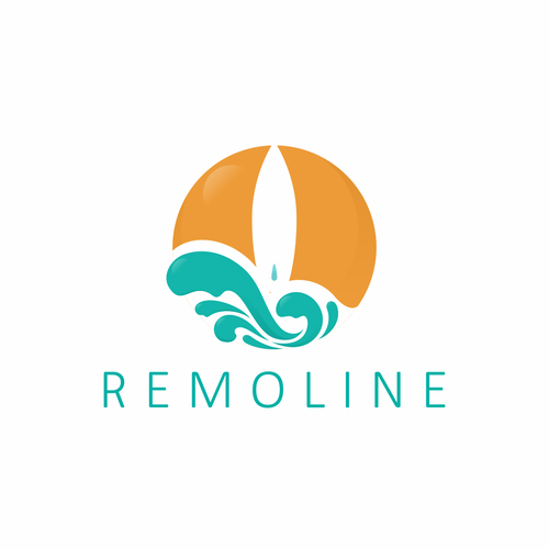 Surfboard design with the title 'Remoline Woman Swimsuit'