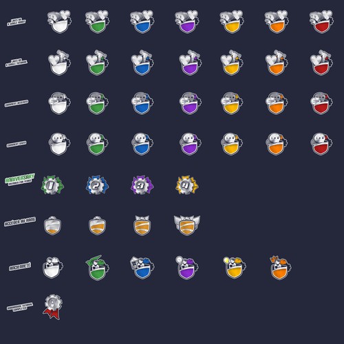 EPS design with the title 'achievement badge for Robotshop.Inc'