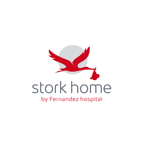 Airline and flight logo with the title 'Stork Home Logo'