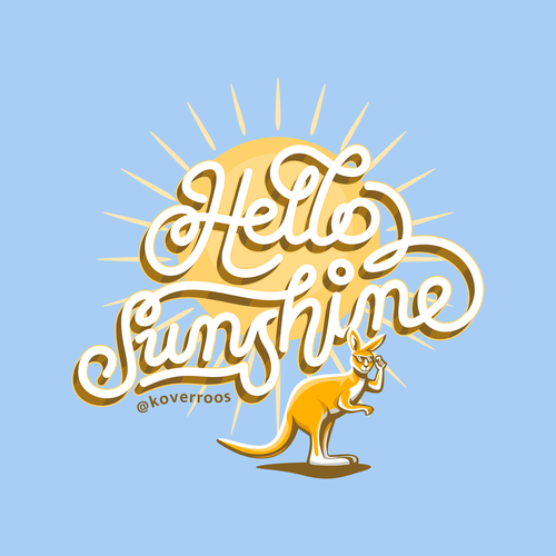 Sun t-shirt with the title 'Hello Sunshine T-shirt for Koverroos'