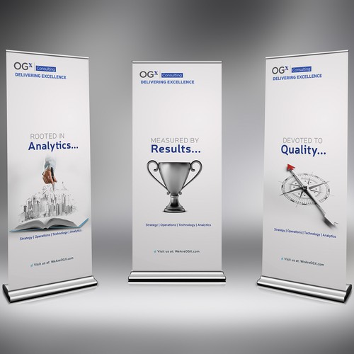 Trade show design with the title 'trade Show Standing Banners'