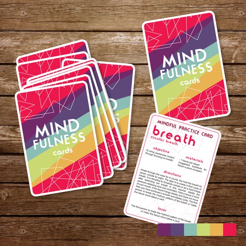 Geometric artwork with the title 'Game Cards'