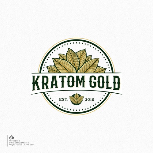 Leaf logo with the title 'Vintage Logo Design for a Smokeshop'
