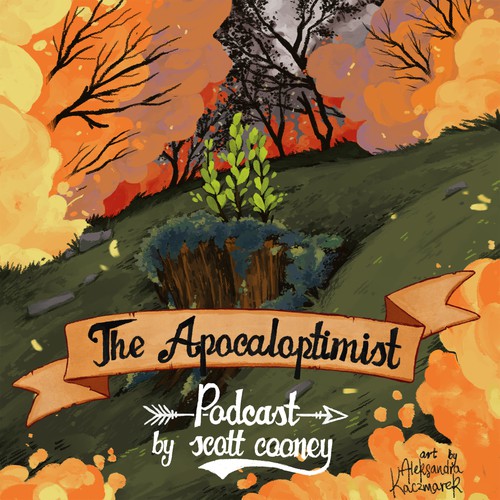 Background illustration with the title 'Podcast background'