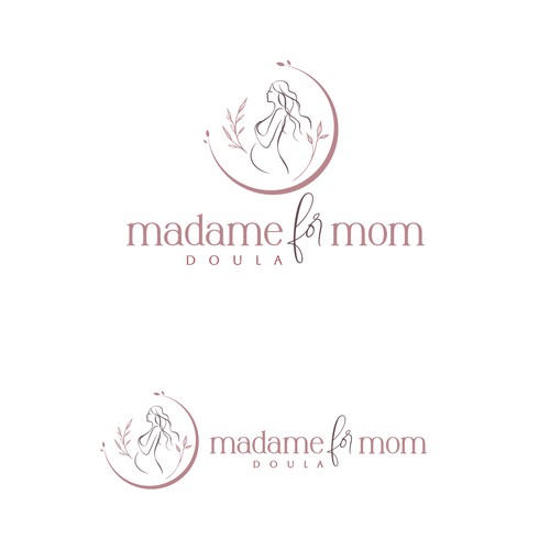 Pregnancy design with the title 'Madam for Mom doula'