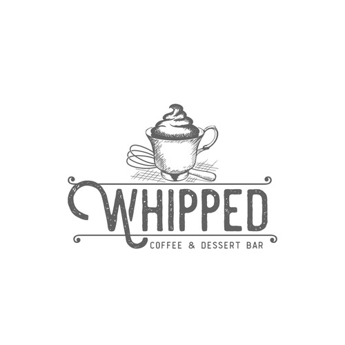 Dessert logo with the title 'Whipped Coffee & Dessert Bar'
