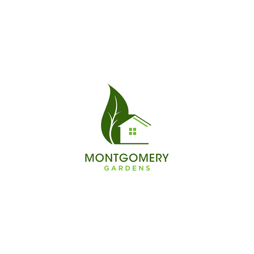 Real logo with the title 'Logo design concept for Montgomery Gardens'