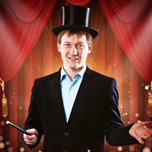 Magic design with the title 'Magier René'