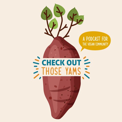 Food artwork with the title 'Podcast Cover for The Vegan Community Podcast'